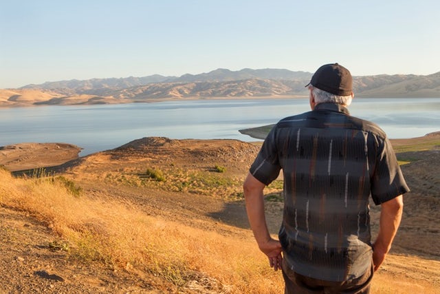 Water levels remained extremely low in July 2016 in the San Luis Reservoir, Merced County, California, after a prolonged drought. It is an artificial lake and the fifth largest reservoir in California.Melanie Stetson Freeman/The Christian Science Monitor