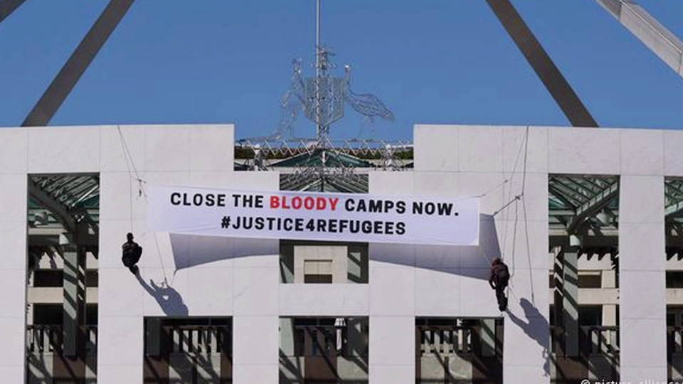 H11 australia refugee camp protest