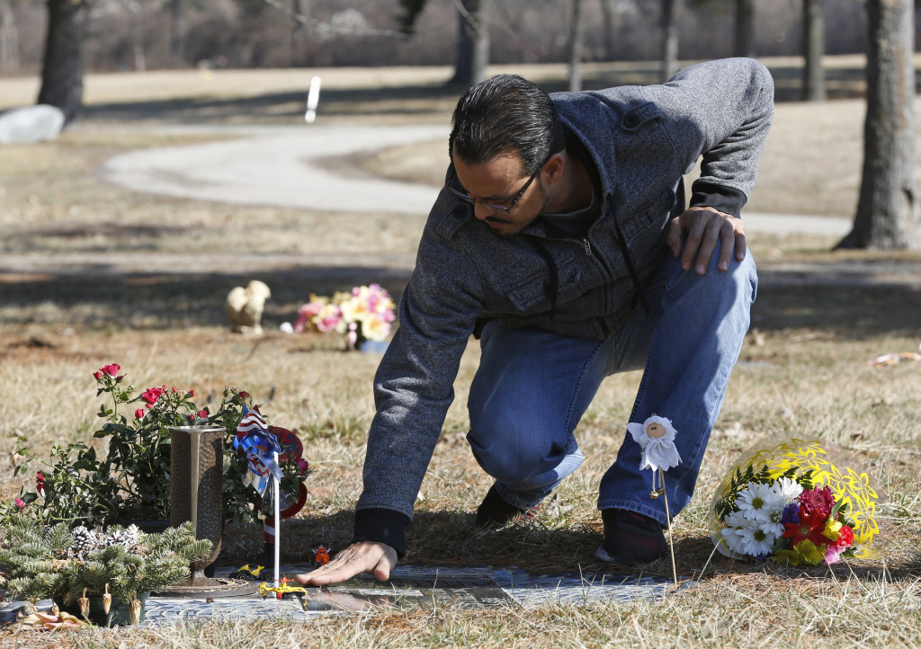 Every weekend, Juan Cardenas visits the grave of his son, Carlos. The 1-year-old drowned in a baptismal font at Praise Fellowship Assembly of God day care in Indianapolis in 2012. 