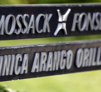 A company list showing the Mossack Fonseca law firm is pictured on a sign at the Arango Orillac Building in Panama City in this April 3, 2016 file photo. REUTERS/Carlos Jasso/Files