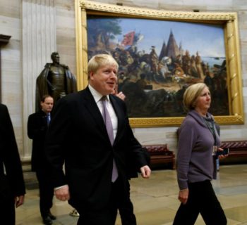 British Foreign Secretary Boris Johnson walks through the Rotunda of the U.S. Capitol in Washington January 9, 2017. REUTERS/Kevin Lamarque