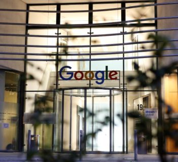 The Google logo adrons the entrance of Google Germany headquarters in Hamburg, Germany July 11, 2016. Picture taken July 11, 2016. REUTERS/Morris Mac Matzen