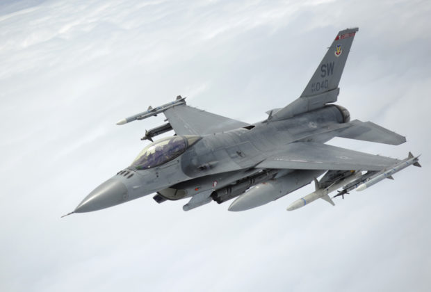 An F-16 Fighting Falcon departs after being refueled by a KC-135 Stratotanker during Sentry Savannah 16-3, Aug. 3, 2016. The F-16 is highly maneuverable and has proven itself in air-to-air combat and air-to-surface attack. (U.S. Air Force photo/Senior Airman Solomon Cook)