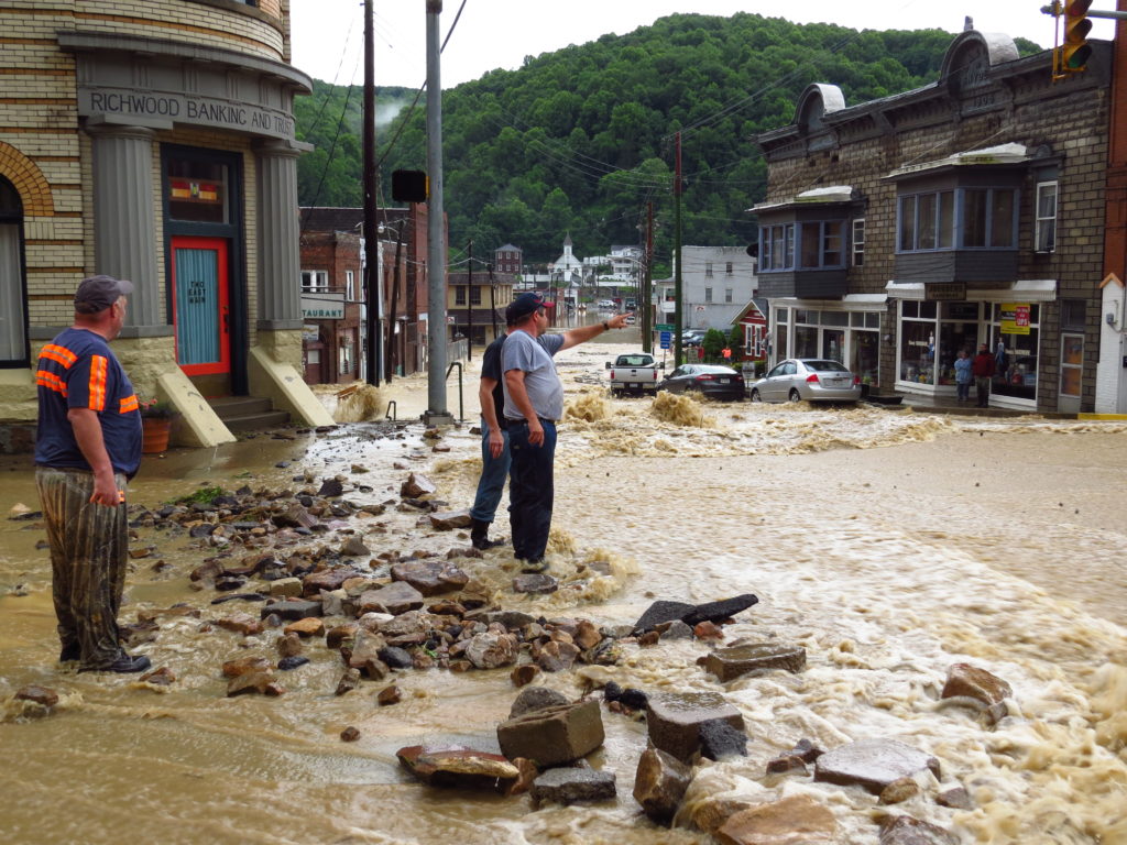 Richwood, West Virginia, residents figure out next steps on June 23, 2016, after their tiny town was devastated by flooding. 